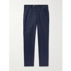 Brunello Cucinelli - Slim-Fit Stretch-Cotton Gabardine Trousers - Men - Blue - IT 54