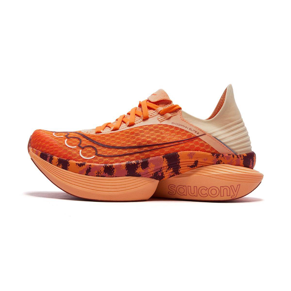 Saucony Endorphin Elite 2 Bekväma Mjuka Återstudsande Kolfiberplatta Maratonlöparskor Unisex Sneaker Orange S31009-503 cm