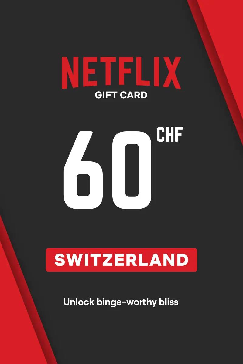 Netflix 60 CHF Gift Card (CH) - Digital Code.