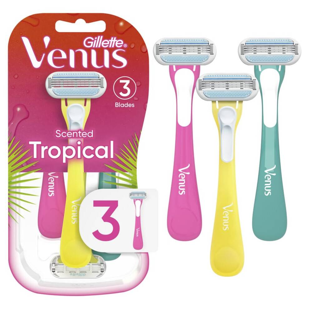 Gillette Venus Tropical engangsbarberkniv til kvinder 3+1 t?ller barbermaskiner/blade til kvinder
