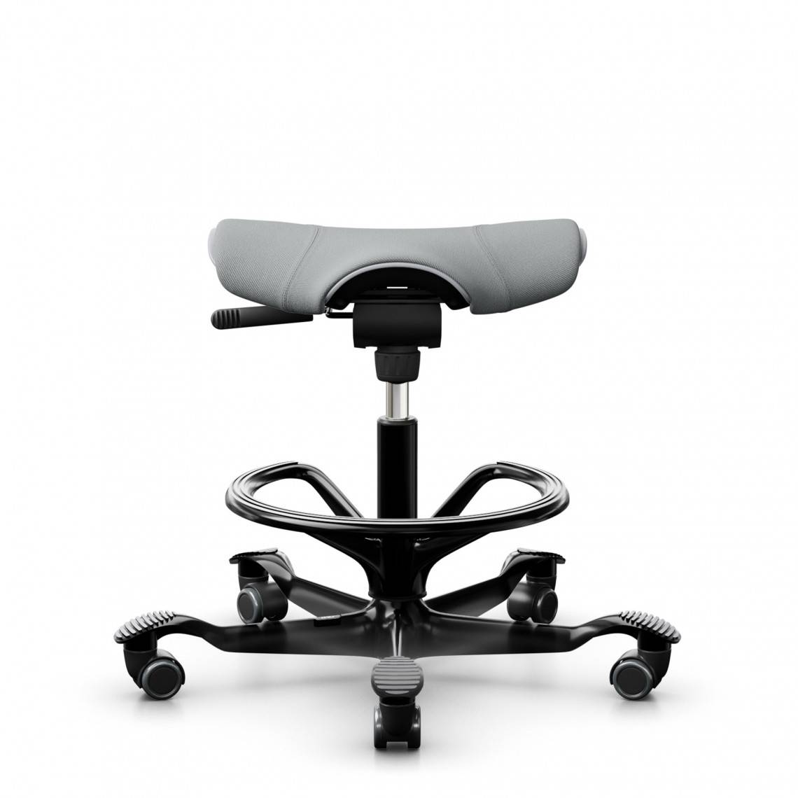 Sadelstol HÅG Capisco Puls 8002, Färg Grå, Underrede Svart, Liftomat 265 mm, Fotring Ja