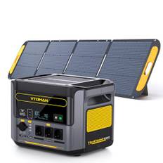 VTOMAN FlashSpeed 1000 Tragbare Powerstation mit 220W Solarpanel - 828Wh LiFePO4 Solar Generator mit 3 x 1000W AC Ausgänge(Spitze 2000W), 100W USB-C,Schnellladung 0-80% in 1 Stunde für Reise Camping