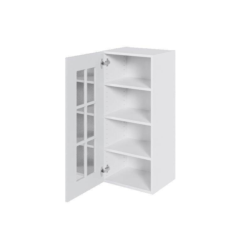Multi-Living høje overskabe - Vitrineskab med klar glas.
