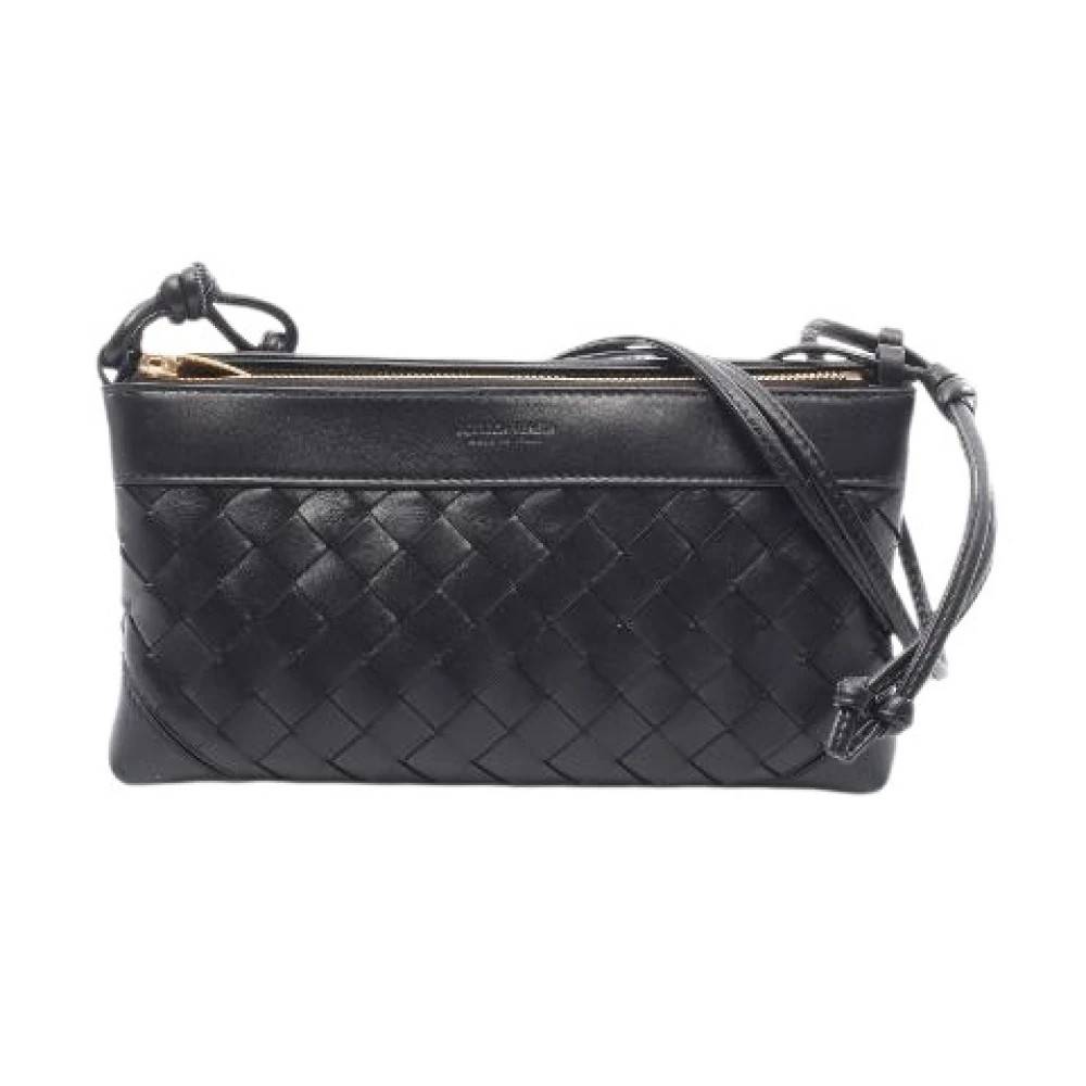 Bottega Veneta Vintage Pre-owned Andiamo Intrecciato Læder Skuldertaske - Vintage - Dame - Sort - ONE SIZE - Uld
