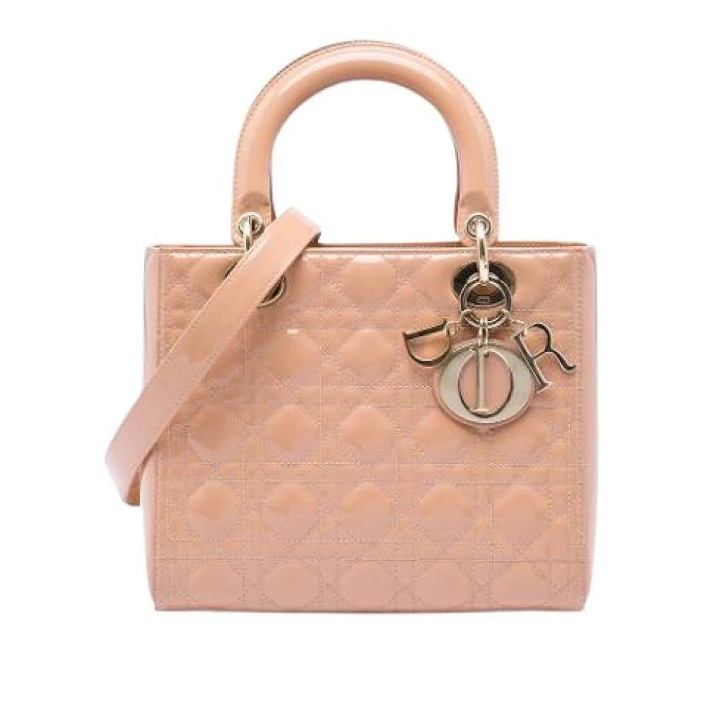 Dior Vintage Pre-owned Lady Dior Håndtaske - Vintage - Dame - Brun - ONE SIZE - Uld