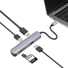 Plexgear Multiadapter för USB-C med 5 anslutningar