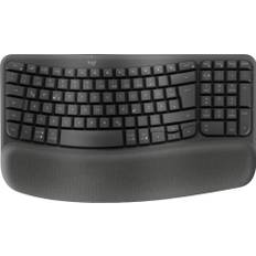 Logitech Wave Keys tastatur Kontor RF trådløs + Bluetooth QWERTZ Tysk Grafit