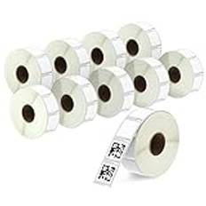 BETCKEY Compatible with Dymo S0929120, 25mm x 25mm, 10 rolls x 750 Square Labels, Compatible for Dymo LabelWriter: 310 320 330 Turbo 400 Twin Turbo Duo 450 Twin Turbo Duo SE450