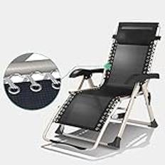 Överdimensionerad noll Gravity Chaise Lounges, uteplats vikbar justerbar fåtölj Outdoor Office Beach Recliner Extra breda solstol (färg: Uppgraderad kopplingsfåtölj) (Uppgraderad kopplingsfåtölj)