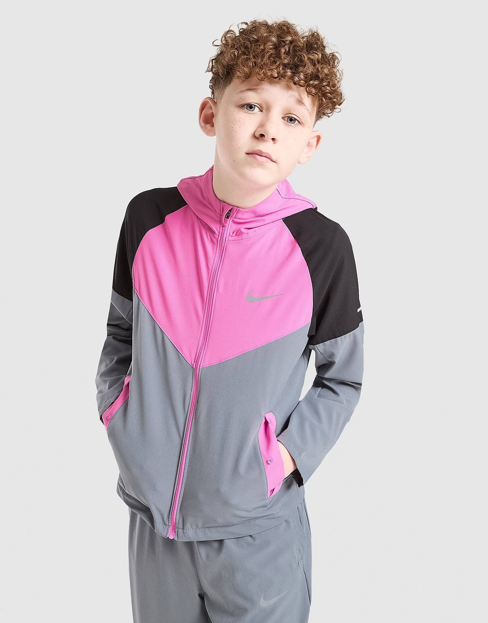 Nike Miler Colourblock Jacket Junior, rosa - 8-10Y