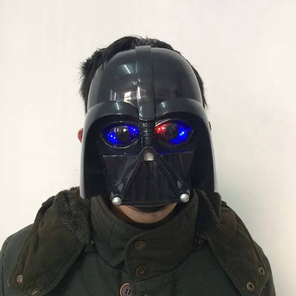 LED Darth Vader Mask Light Soldiers Mask Helmet Halloween Christmas PV Luminous Masks