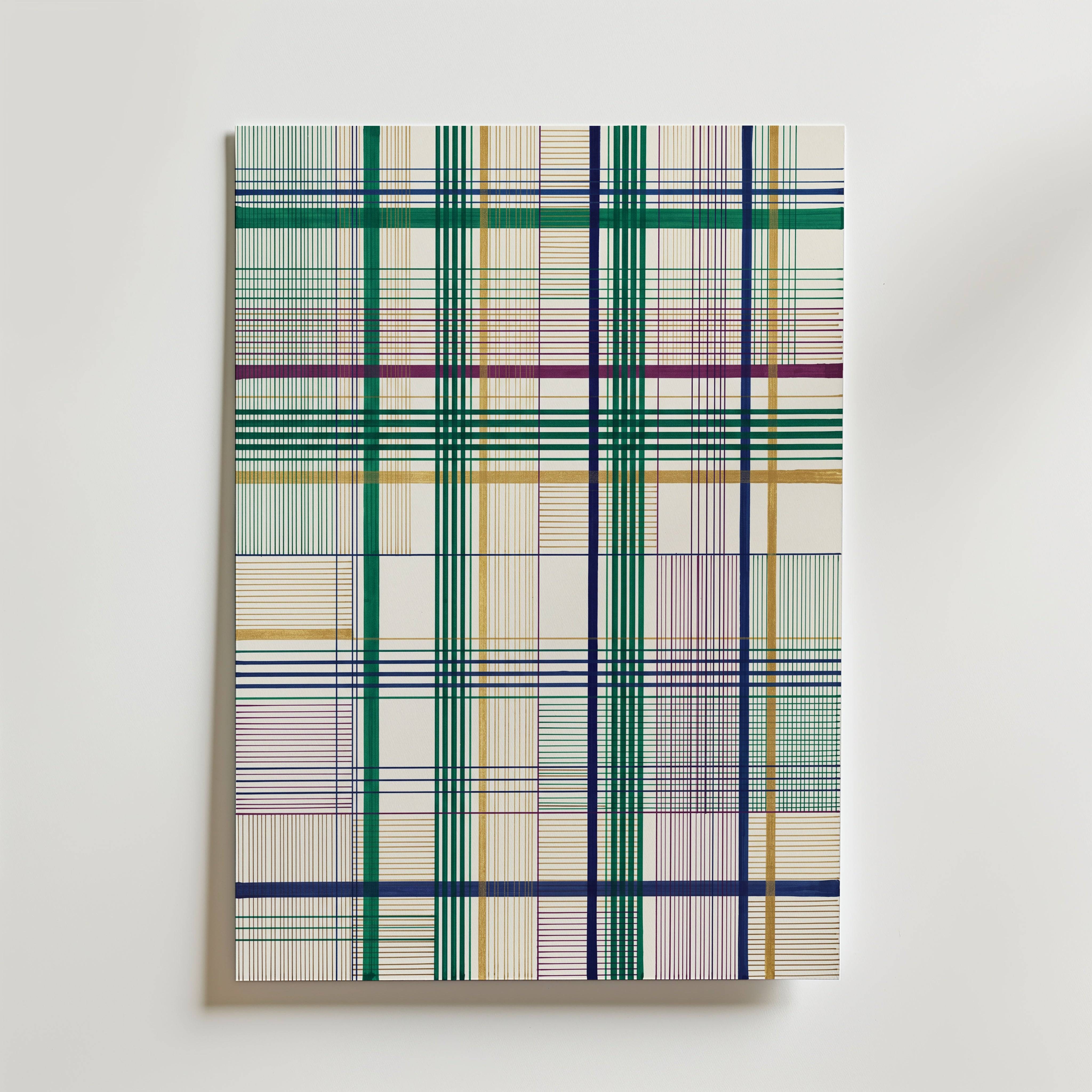 Threaded Grid Poster - Premium Canvas 21x30 cm