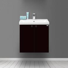 4AQUA Kommod Minimal med två luckor (Svart/50)