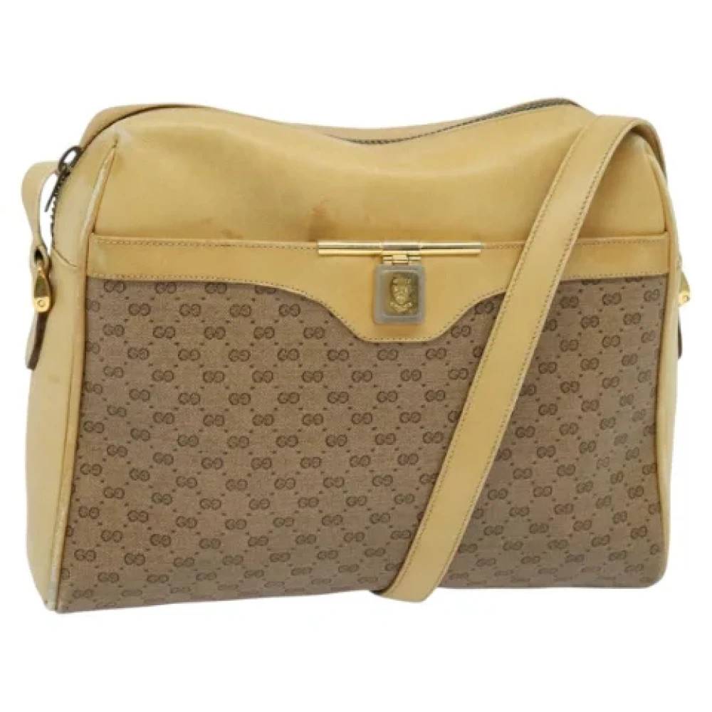 Gucci Vintage Pre-owned Laeder gucci-tasker - Vintage - Dame - Beige - ONE SIZE - Uld