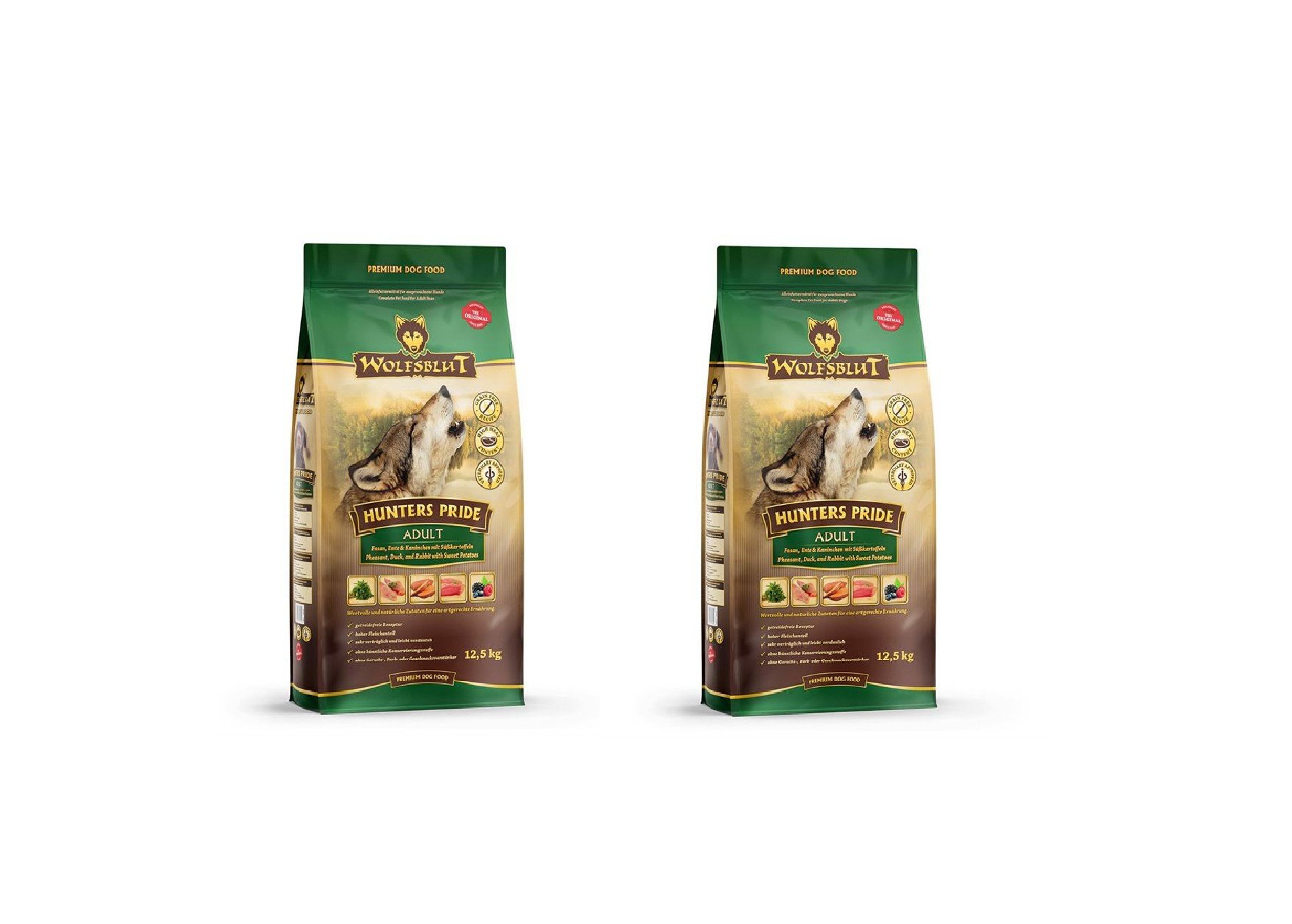 Wolfsblut - 2x Dogfood - Hunters pride - 12,5 kg. - Bundle