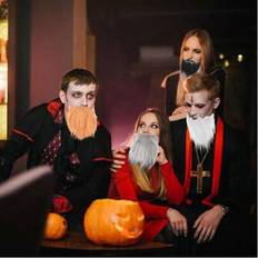 Streetstyle polyester låtsaskäggkostym för maskeradfester och Halloween - Santa Long Beard och festskäggvariation - Multifärgad