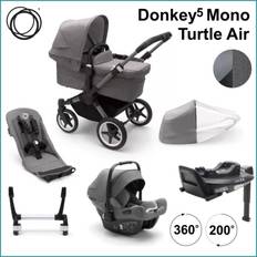 Komplett Startpaket - Bugaboo Donkey5 Mono inkl. Turtle Air GRAPHITE / GREY MELANGE