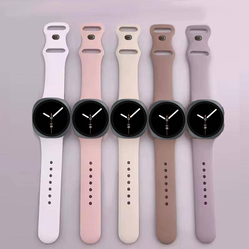 Band för Samsung Galaxy watch 8 rem 44mm 40mm Ersättningsarmband Sport Silikonarmband Correa Galaxy watch8 8 classic 46mm vit