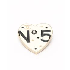 CHANEL Coco Mark Heart Brooch - Silver (3,2 cm x 3,2 cm)