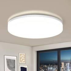 Airand taklampa badrum 18 W rund taklampa Ø 24 cm x 4,8 cm taklampa badrum 4 000 K neutral vit taklampa badrum 1650 LM IP44 vattentät taklampa