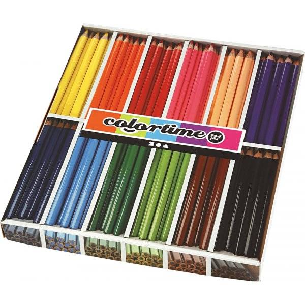 Colortime Färgpennor - mixade färger - JUMBO - 12 x 12 st