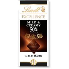 Lindt EXCELLENCE 50% Kakao Mild & Krämig Mörk Choklad 100g