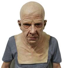 Halloween Bald Old Man Mask Scary Props Tricky