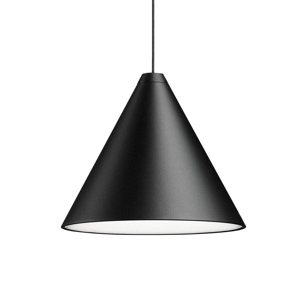 Flos - String Light Cone Head 22 m Inkl. Golvströmbrytare - Pendellampor - Michael Anastassiades - Svart
