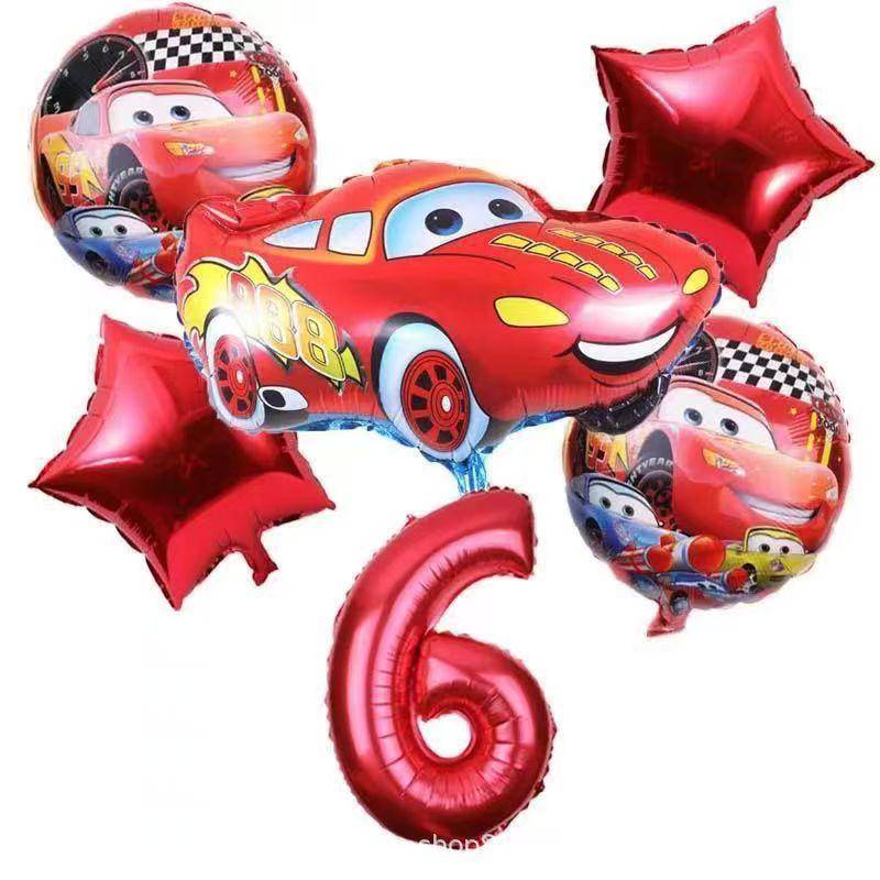 Disney Blixten McQueen Bil Födelsedagsballonger Set: Familje- & Skolparty Dekor