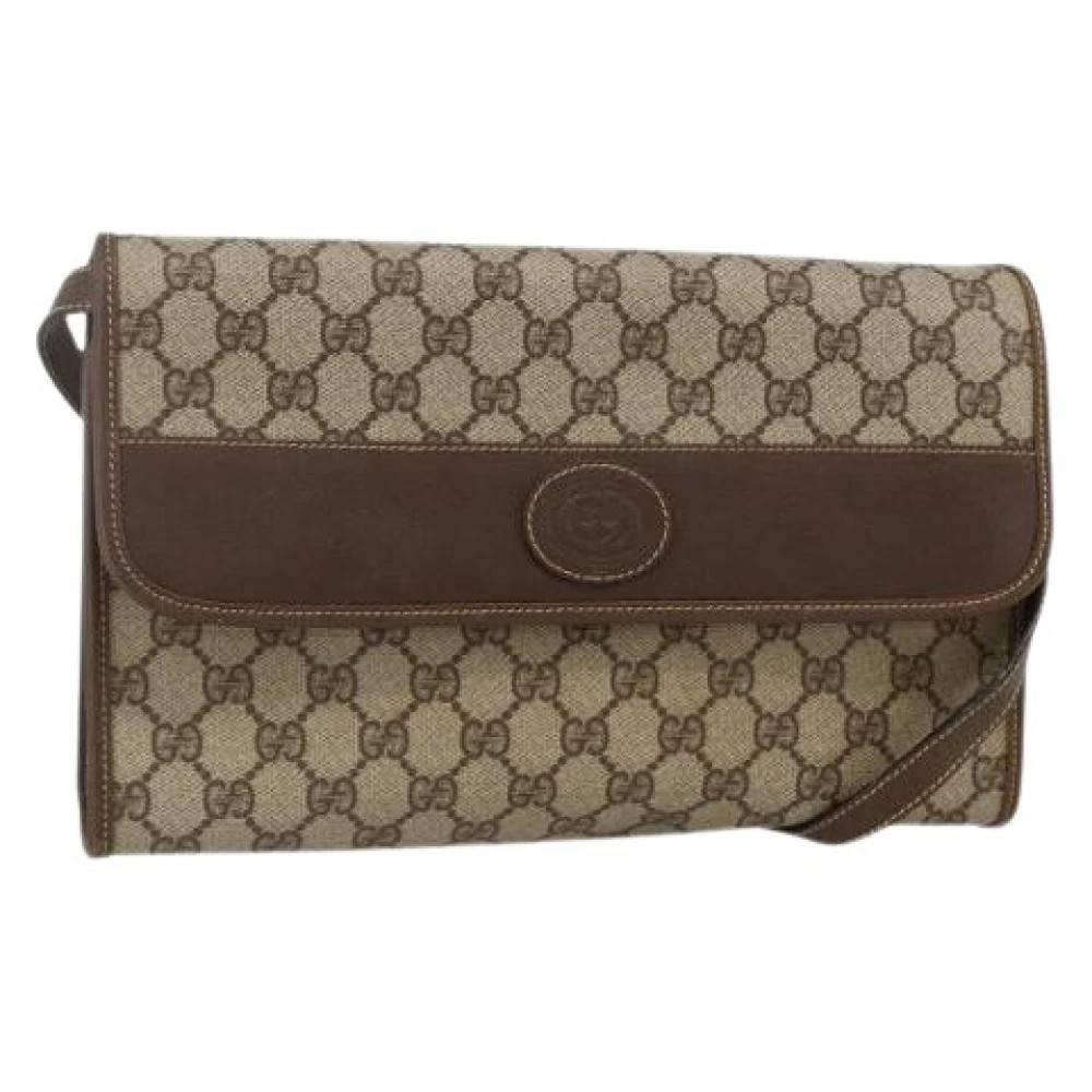Gucci Vintage Pre-owned Vintage GG Canvas Skuldertaske - Vintage - Dame - Beige - ONE SIZE - Uld