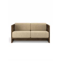 Brdr. Krüger - Karm 2 Personers Sofa - Eg Røget Olieret - 2 Personers Sofa - Moss, Cream Tekstil - 0019 - L148 cm H72 cm B81 cm
