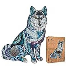 ACTIVE PUZZLES Husky trä pussel för vuxna med olika mönster delar 30 x 38 cm 210 stycken. Original dekoration gåva.