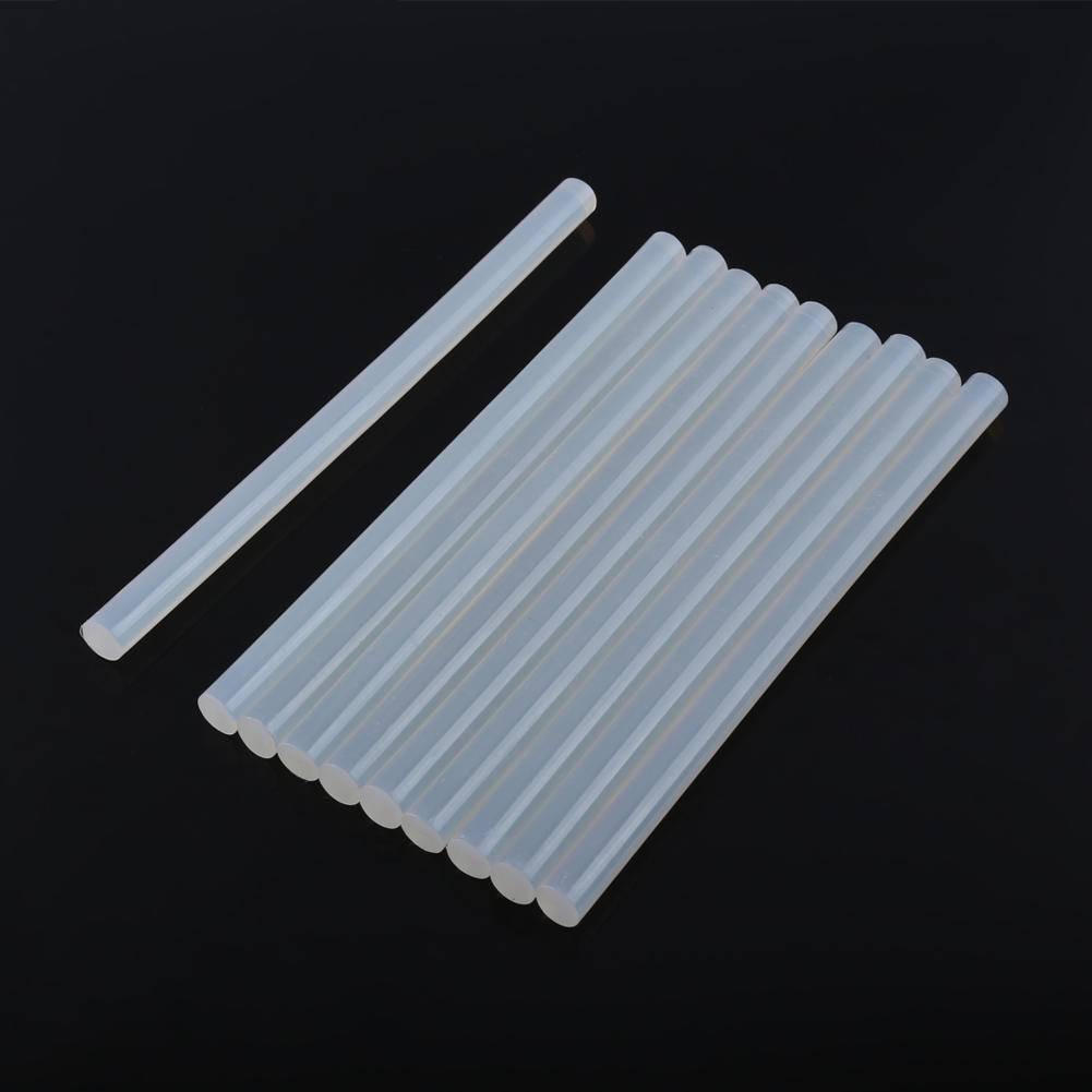 10Pcs clear 7mm 11mm Hot Melt Glue Sticks For Electric Glue Gun DIY Stick 20cm length(11mm)