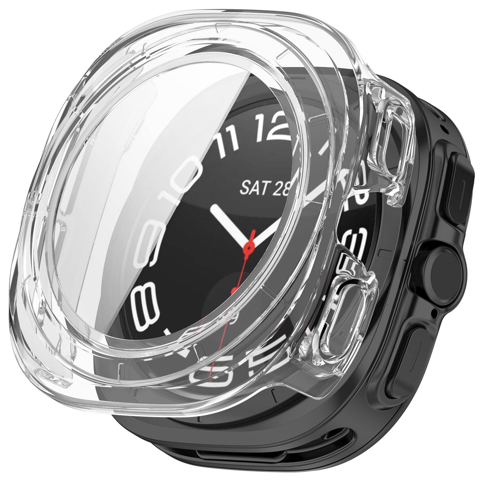 Samsung Galaxy Watch Ultra 2 (2026) Heltäckande skal med inbyggt skärmskydd, Genomskinlig