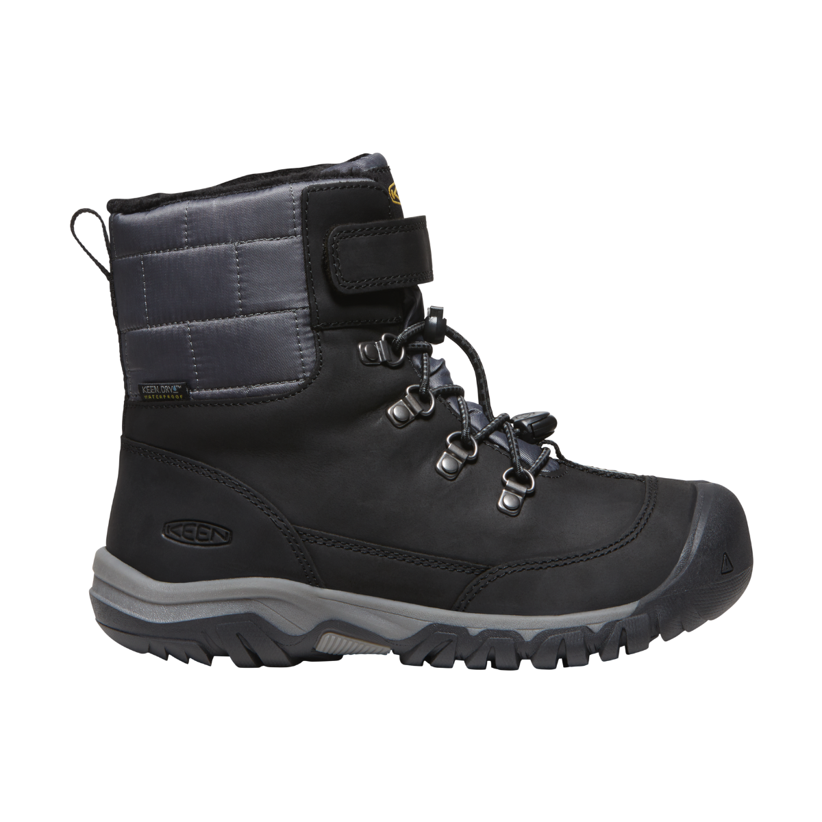 Keen Kanibou Wp Vinterstøvler, Junior (Black / Magnet) - Sort - 37.