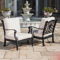 Loungefåtölj Svart 2-pack Aluminium Florence | Utemöbler & trädgårdsmöbler | Vesani