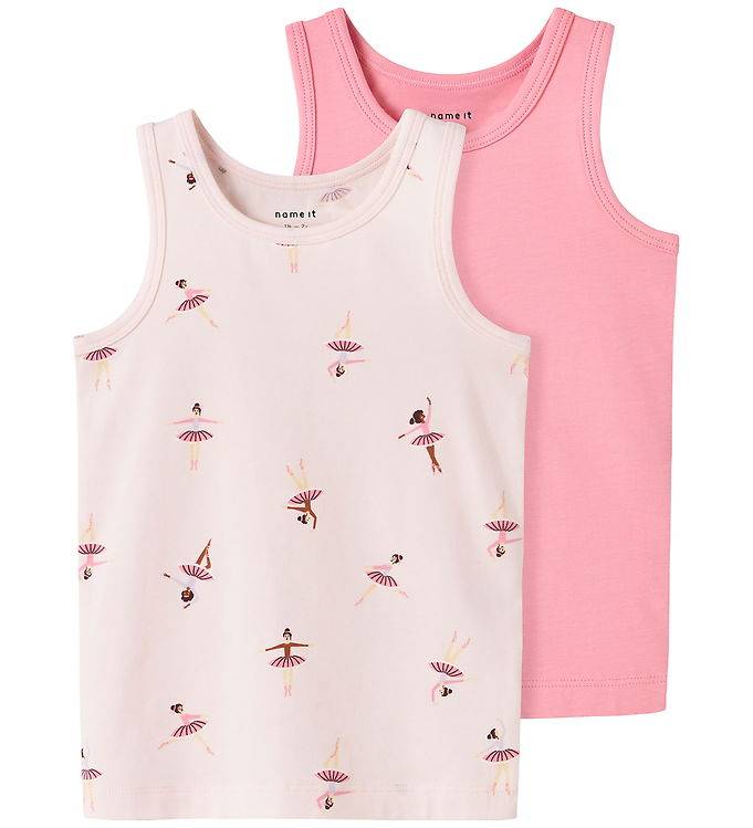 Name It Undertrøjer - Noos - NmfTank - 2-pak - Pearl/Peony/Balla - Name It - 4 år (104) - Undertrøje