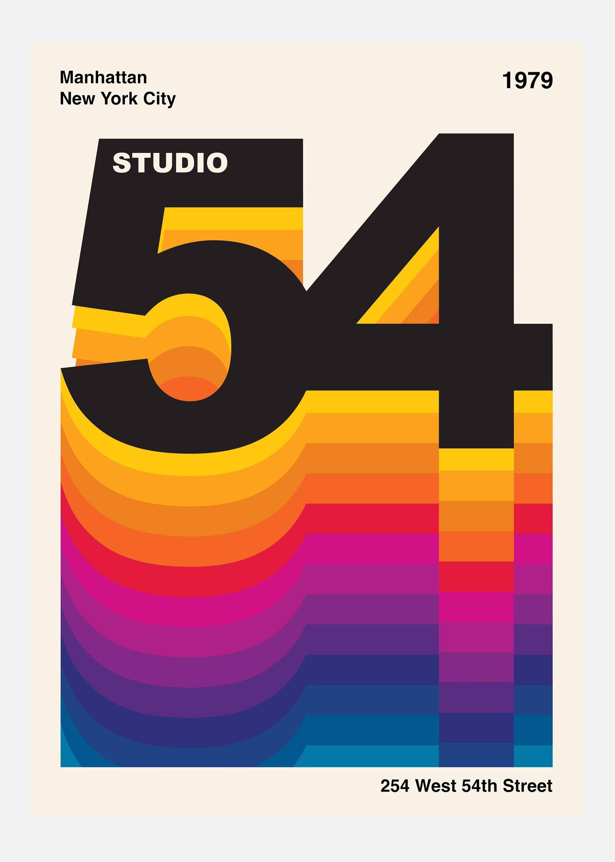 Studio 54 Retro Design Canvastavla (50x70 cm)