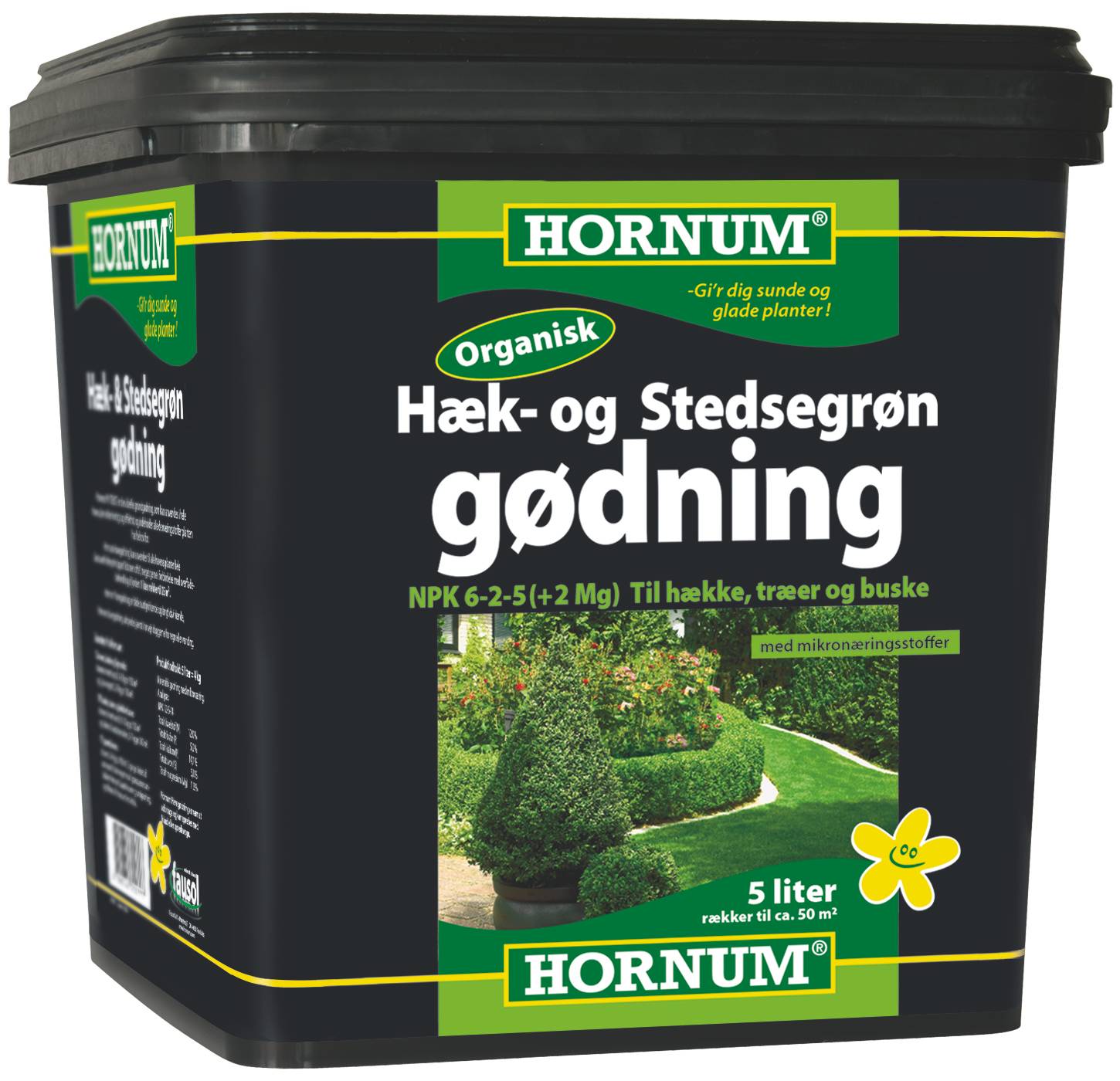 Hornum Hæk- & Stedsegrønt gødning org. - 5 ltr..