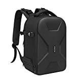 MOSISO Kameraryggsäck, DSLR/SLR Fotografiskt skydd Väska Full Öppen Vattentät Väska med Tripod & Laptophållare Kompatibel med Canon/Nikon/Sony, svart