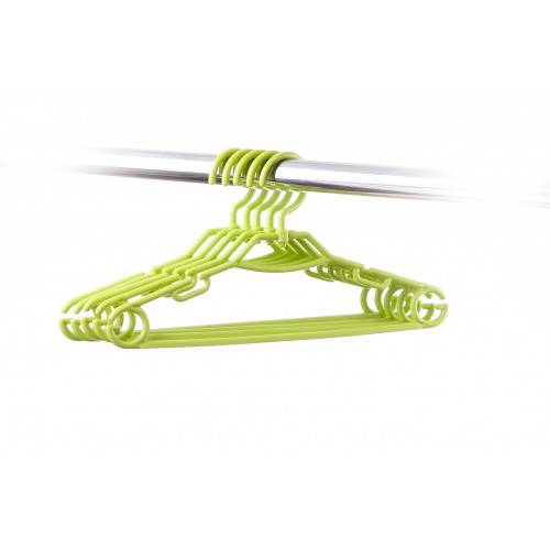 HomelyWorld HomelyWorld WDO29 Colorful Plastic Hangers For Kids Green 50 pcs.