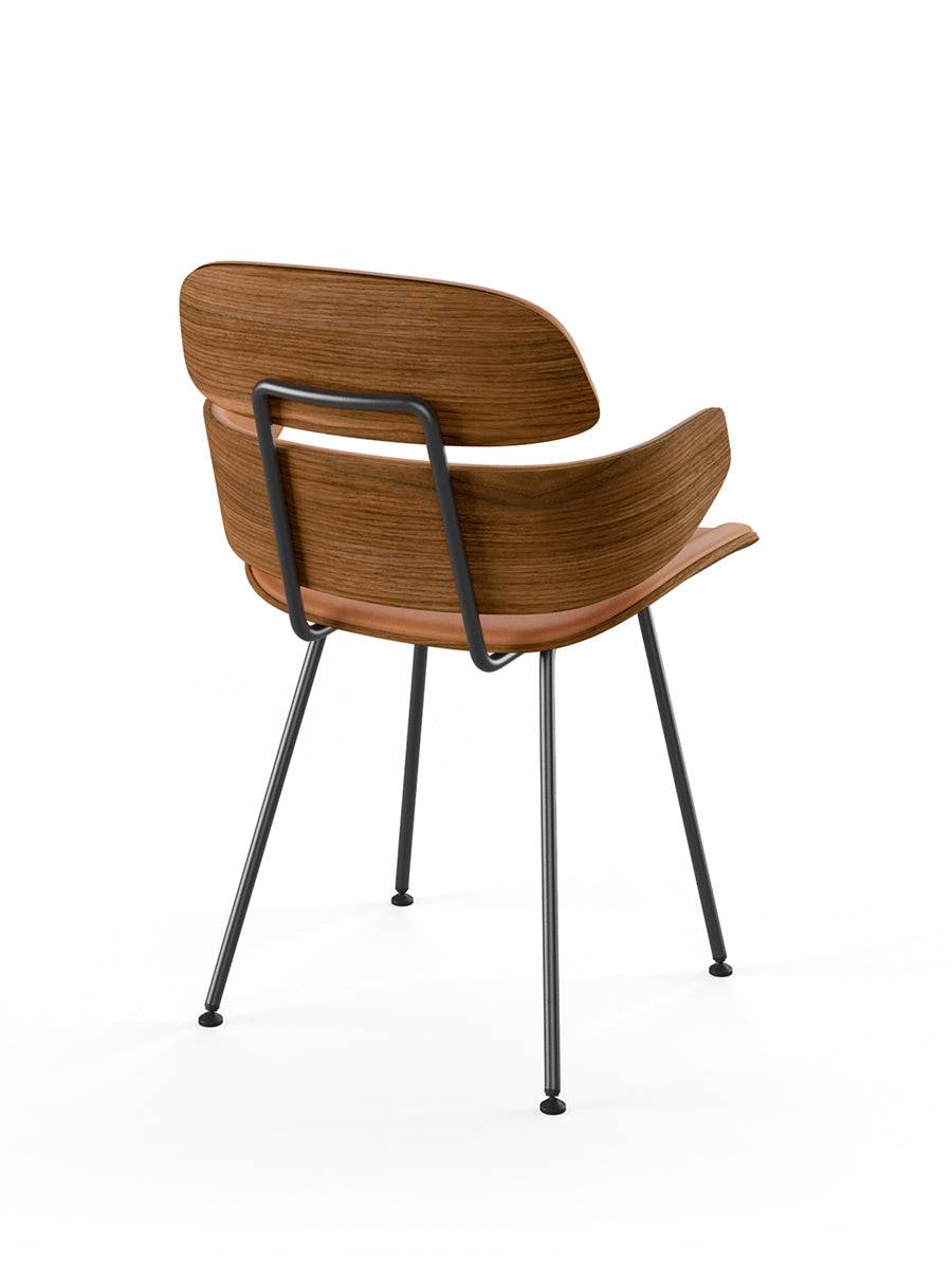 Midas armstol, cognac læder fra Naver Collection Valnød olie - Jacobsen Plus