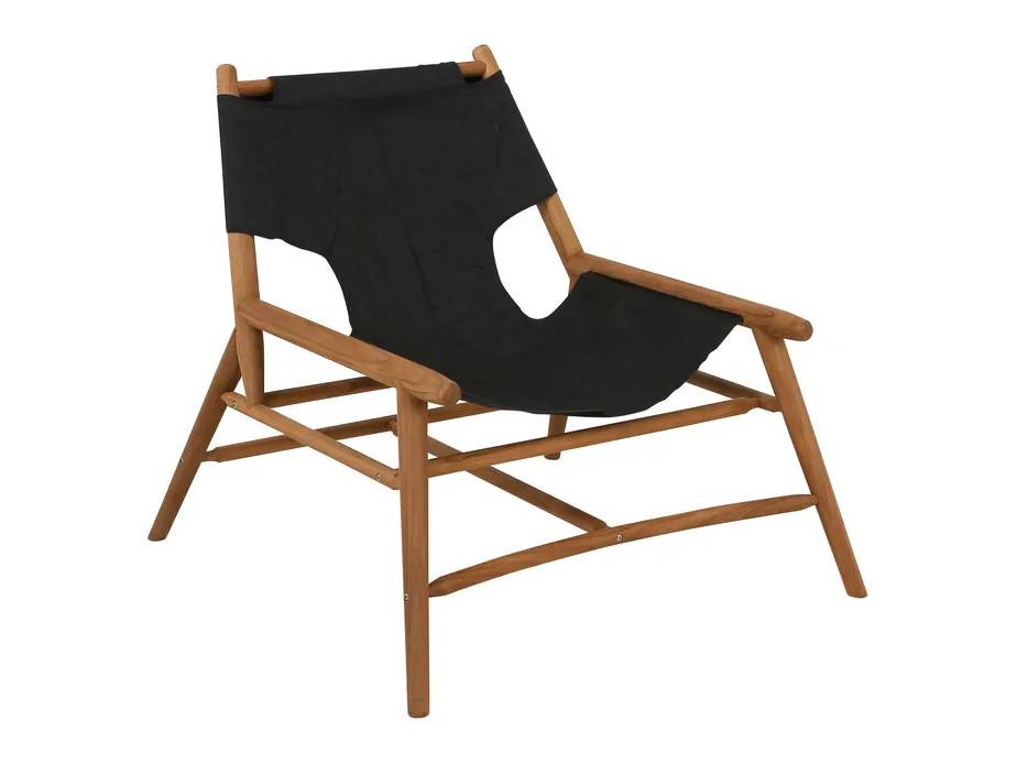 Sunzo Simba loungefåtölj Teak/grå Teak/grå