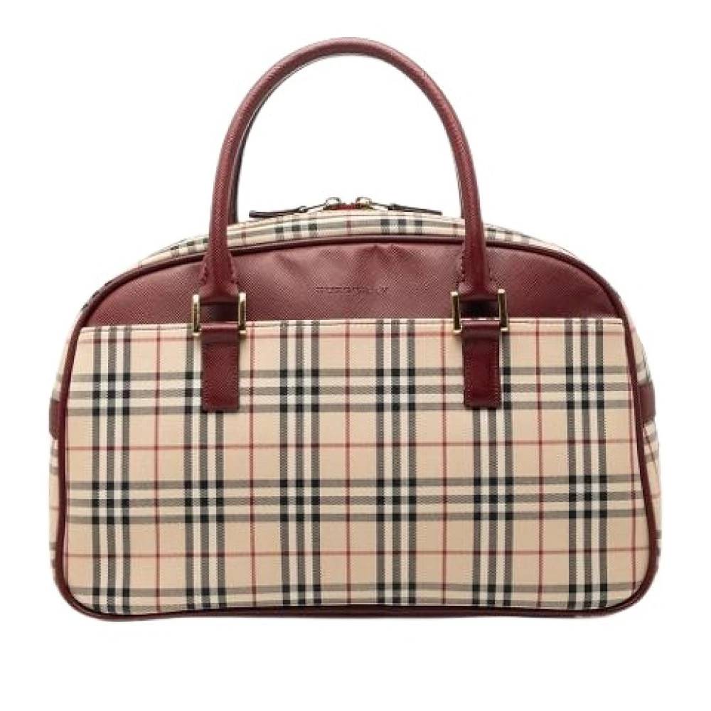 Burberry Vintage Pre-owned Canvas Håndtaske - Vintage - Dame - Beige - ONE SIZE - Uld