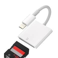 Adapter SD-kortläsare externt minne iPhone Lightning Jack tillbehör kamera switch SD-kortläsare kontakt för Apple 14 13 12 11 Pro Max Mini 7 8 Plus X Se XS XR Ipad Air