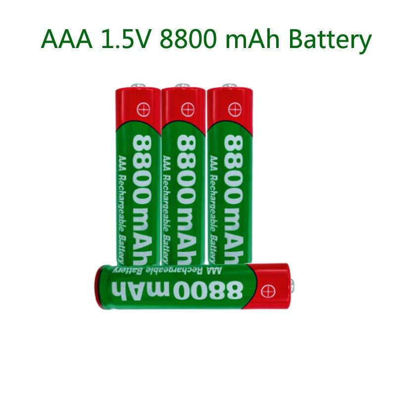 2021 nya 1.5v aaa uppladdningsbara batterier 8800 mah aaa 1.5v alkaliska uppladdningsbara batterier för led-ljusleksak mp3 - 20 st