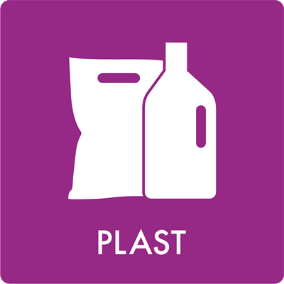 Avfallsskylt Plast AF2402