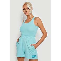 Waffle Label Detail Short - sage