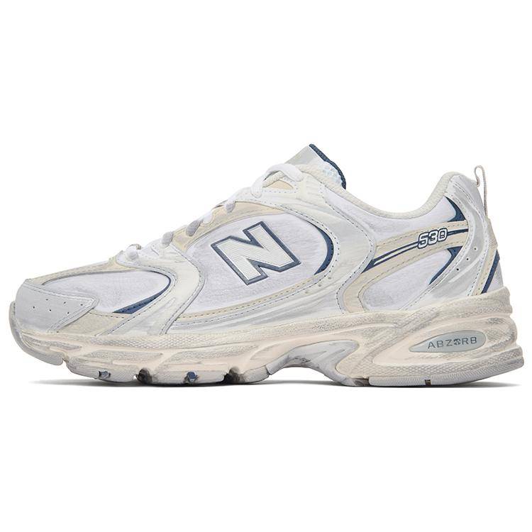 New Balance 530 Linen Fog Overcast Distressed Unisex Sneakers Vit Lugn-Taupe MR530CT 47.5