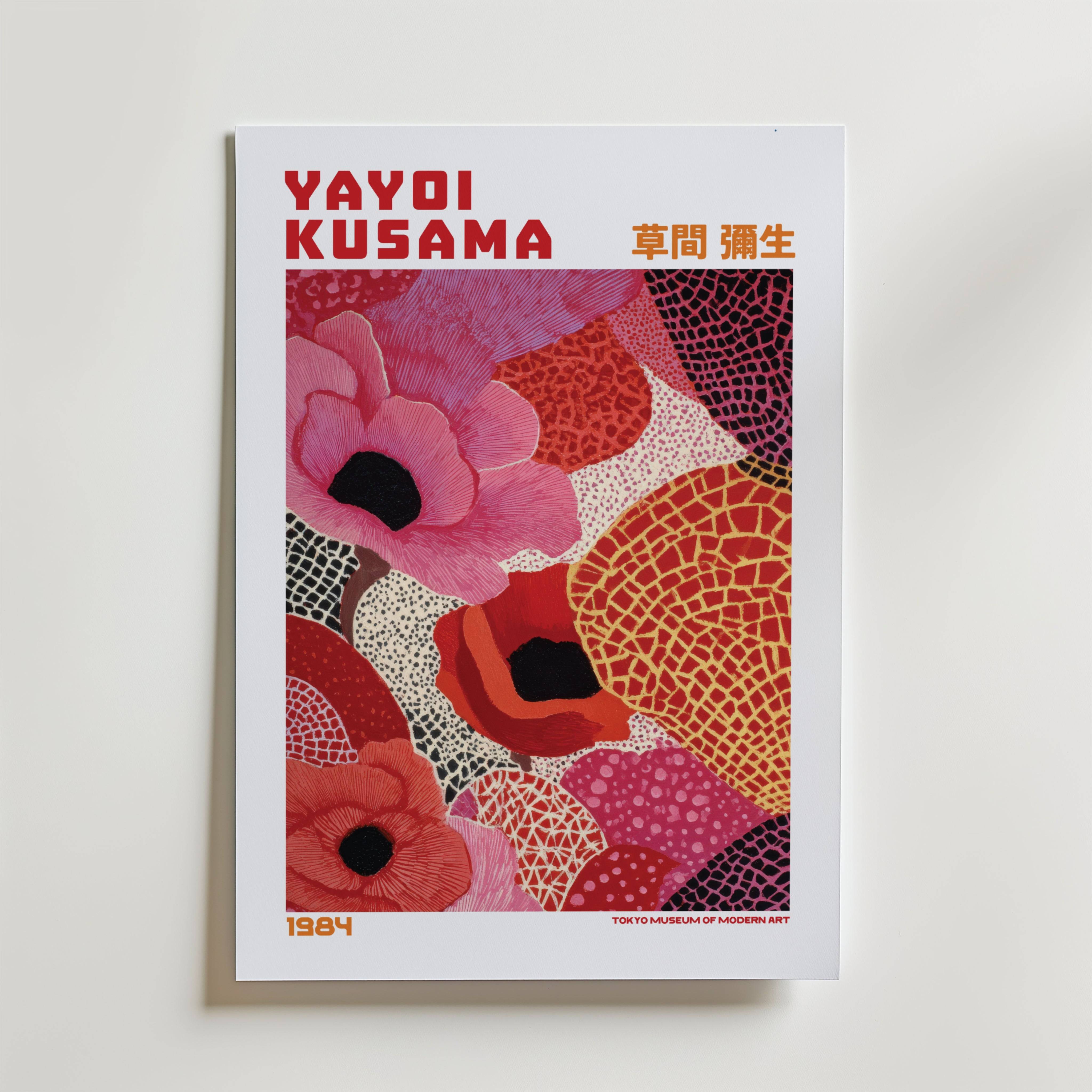 Yayoi Kusama Scarlet Petals 1984 Poster - Premium Canvas 40x50 cm